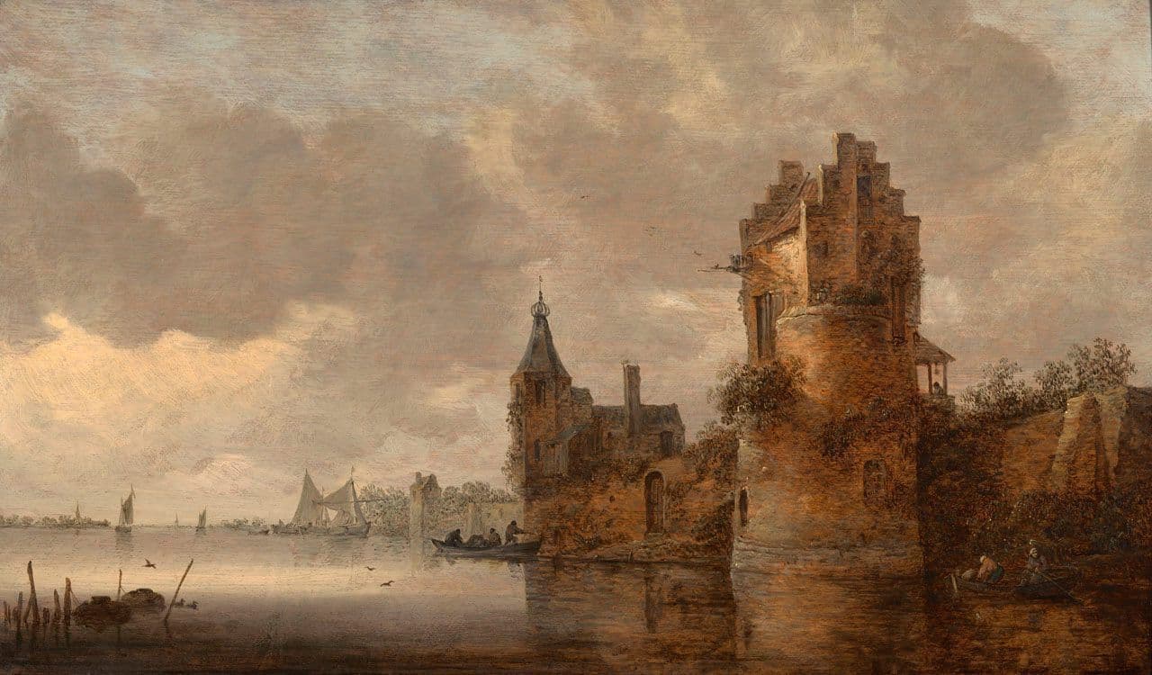 Estuary with a Round Tower