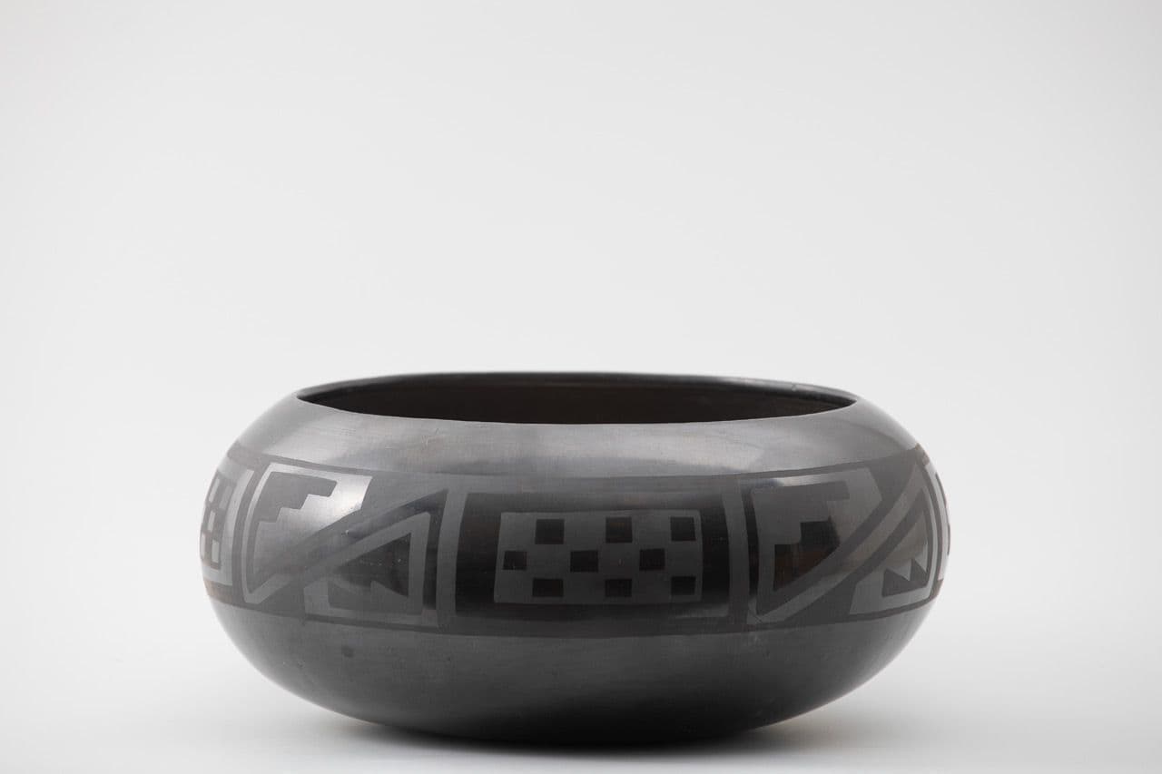 Bowl with Checkerboard and Kiva Step Design