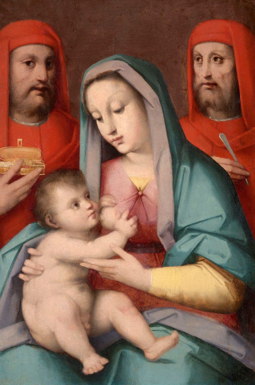 Madonna and Child with Saints Cosmas and Damian