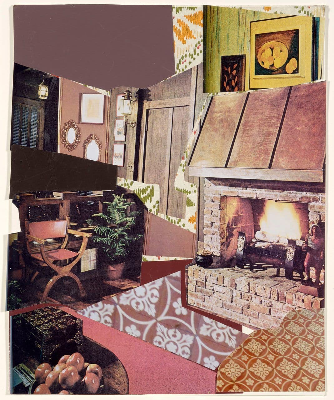 Interior: Fireplace with Money Tiles