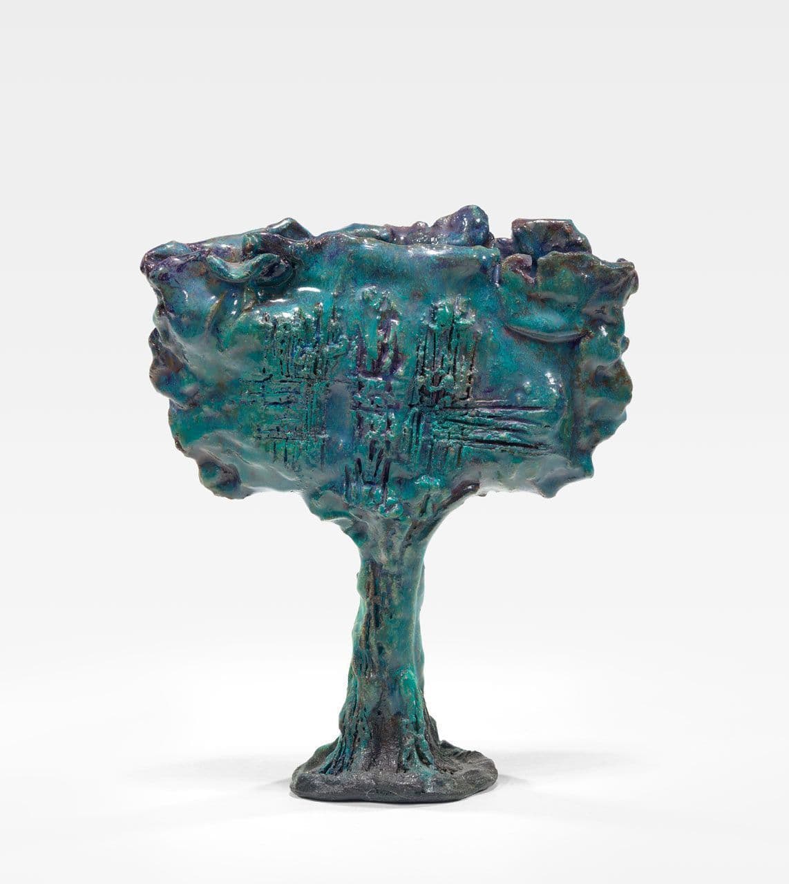 Small Abstract Turquoise Vase