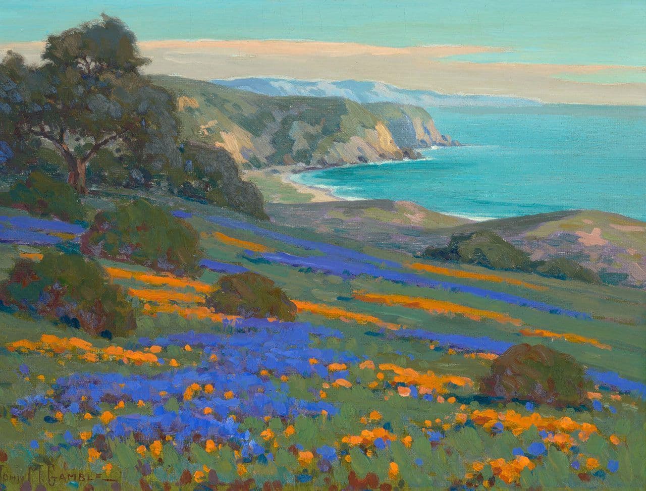 Spring Flowers (Poppies and Lupine, Goleta Point)