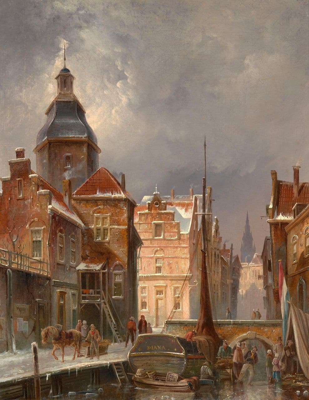 Dutch Town with Canal