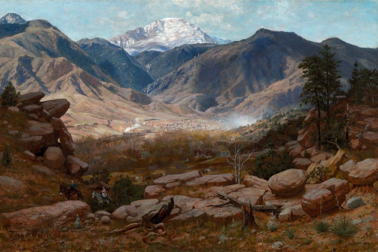 Manitou Springs with Pikes Peak in the Distance