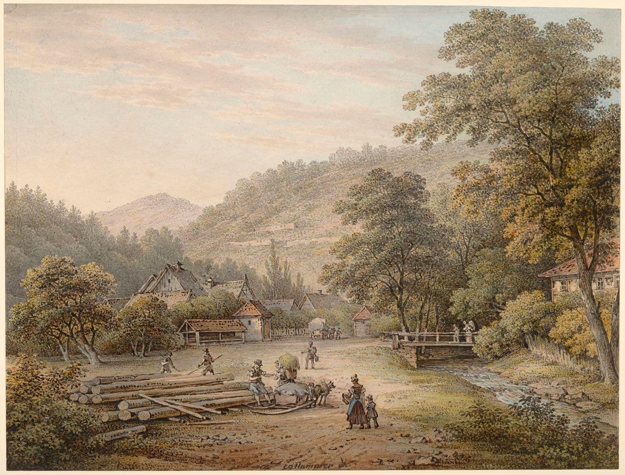 A Farmstead in the Rabenauer Grund (RECTO)
Christian Gottlieb  Hammer 19th Century
2007.112.a