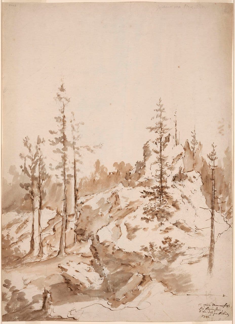 A Marble Crag near Frauenstein, Saxony
Johann Friedrich Alexander  Thiele 18th Century
1871.603.a