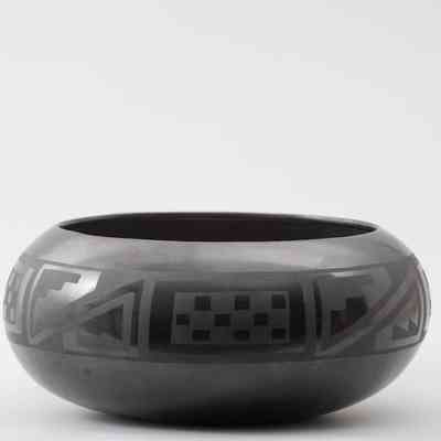 Bowl with Checkerboard and Kiva Step Design