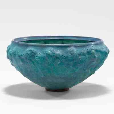 Turquoise-Green Lava Bowl