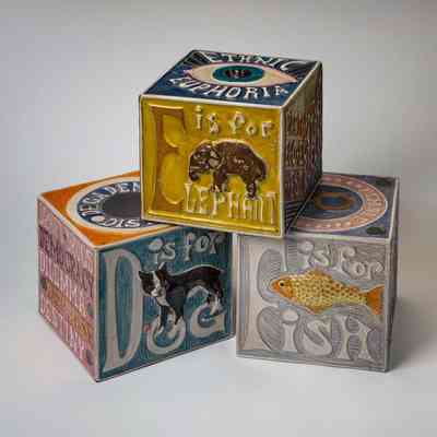 ABC Blocks: Dog, Elephant, Fish