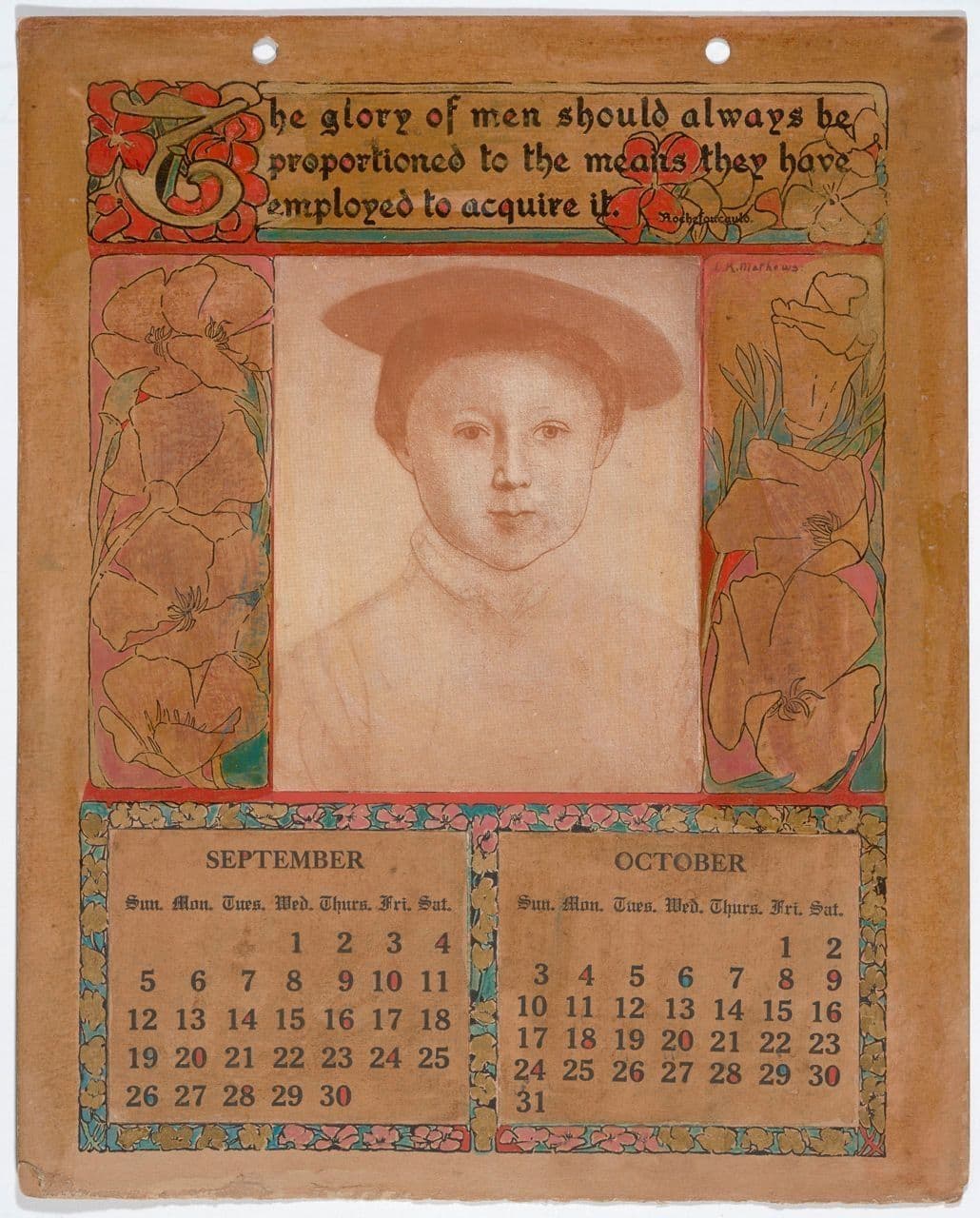 Innocence of Childhood Calendar - September/October 1909
Lucia Kleinhans Mathews
20th Century
2025.19.5 Innocence of Childhood Calendar - September/October 1909