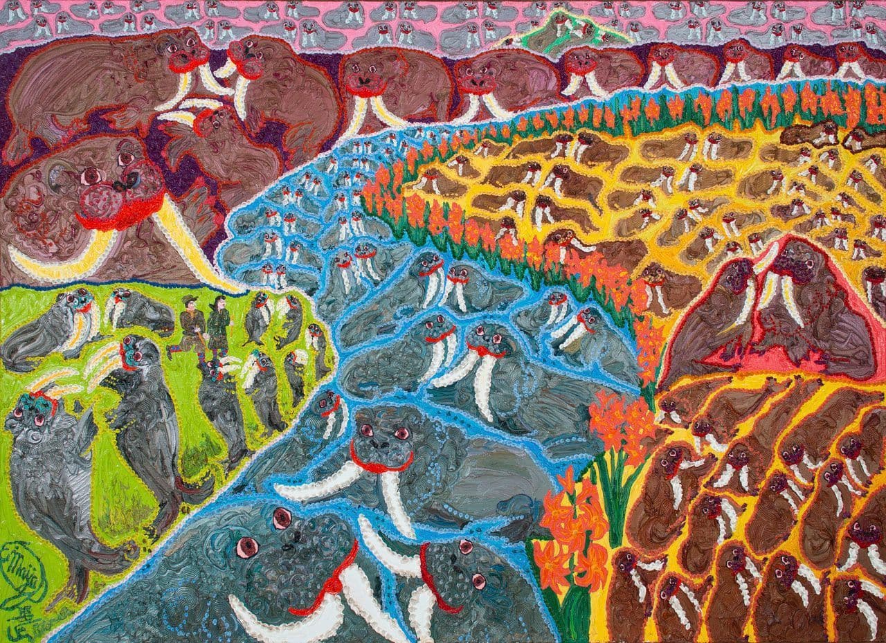 Walrus Willamette with Whale Walkers
Maija Peeples-Bright
20th Century
2001.2 Walrus Willamette with Whale Walkers