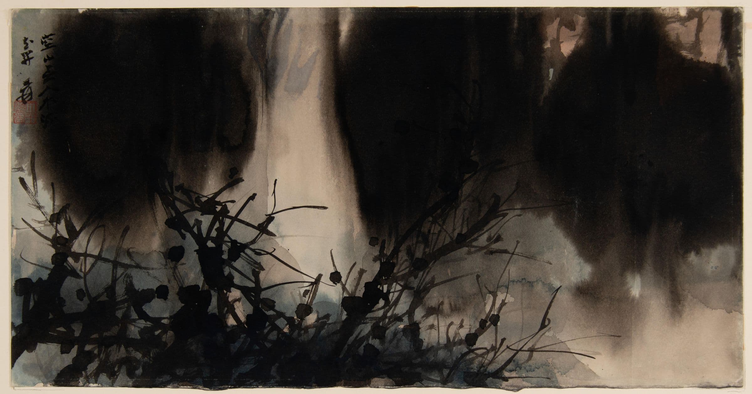 Waterfall on a Lofty Cliff
Zhang Daqian
20th Century
2005.94.2 Waterfall on a Lofty Cliff