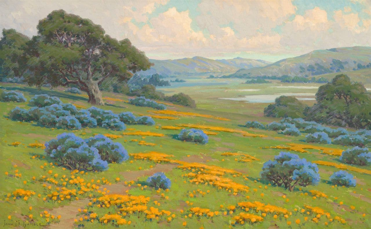 A Spring Morning, Poppies and Bush Lupine
John Marshall Gamble
20th Century
2017.52.1 A Spring Morning, Poppies and Bush Lupine
John Marshall Gamble
20th Century
2017.52.1