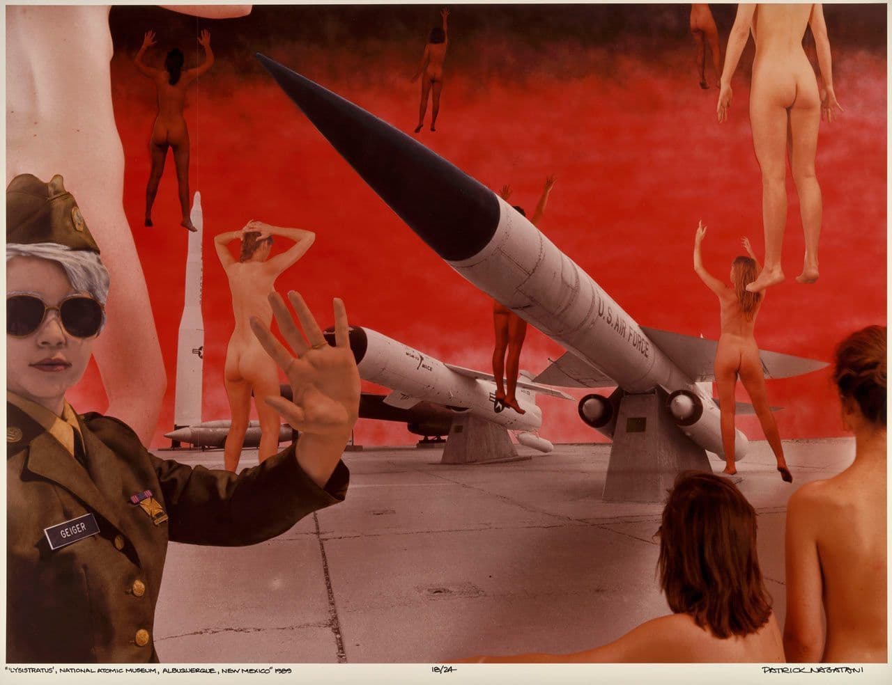 'Lysistratus,' National Atomic Museum, Albuquerque, New Mexico, from "Nuclear Enchantment"
Patrick Nagatani
20th Century
2022.157.9 'Lysistratus,' National Atomic Museum, Albuquerque, New Mexico, from "Nuclear Enchantment"