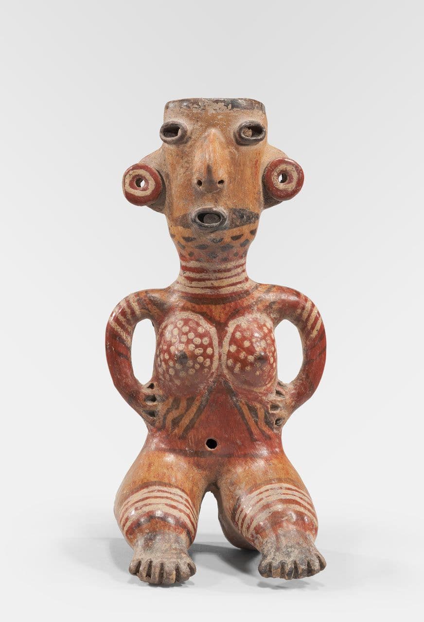 Seated Female Figure
Zacatecas, Mexico (3rd century)
3rd Century
2018.9.4 Seated Female Figure