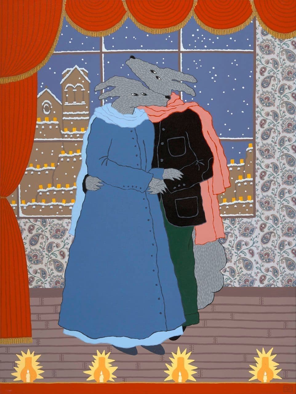 Mimi and Rudolfo, Santa Fe Opera Style
Harry  Fonseca 
20th Century
2015.71.107 Mimi and Rudolfo, Santa Fe Opera Style