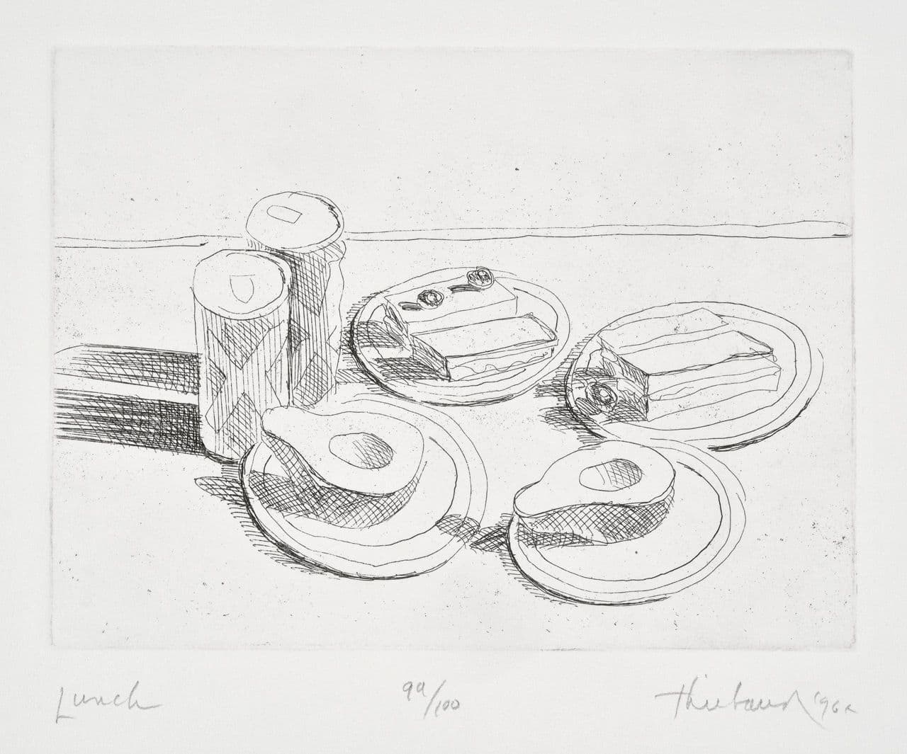 Lunch, from Delights series
Wayne Thiebaud
20th Century
1995.9.1.1 Lunch, from Delights series