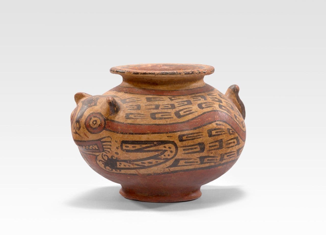 Jaguar Effigy Jar
Gran Coclé (Conte), Panama (6th–8th centuries)
6th Century,7th Century,8th Century
2024.155.5 Jaguar Effigy Jar
Gran Coclé (Conte), Panama (6th–8th centuries)
6th Century,7th Century,8th Century
2024.155.5