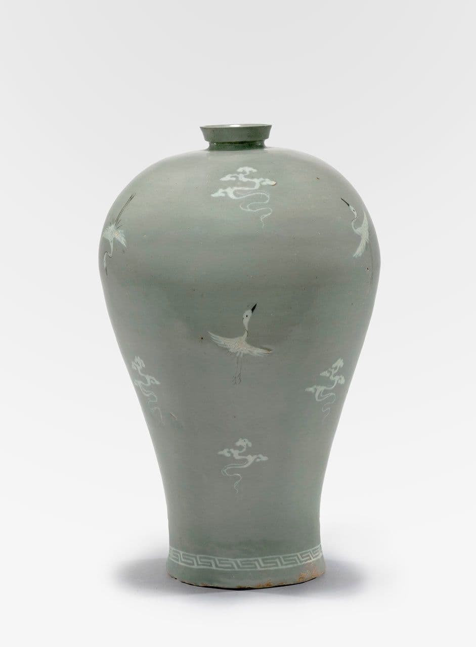 Vase with Cranes and Clouds Design
Korean (12th century)
12th Century
1925.3.31 Vase with Cranes and Clouds Design