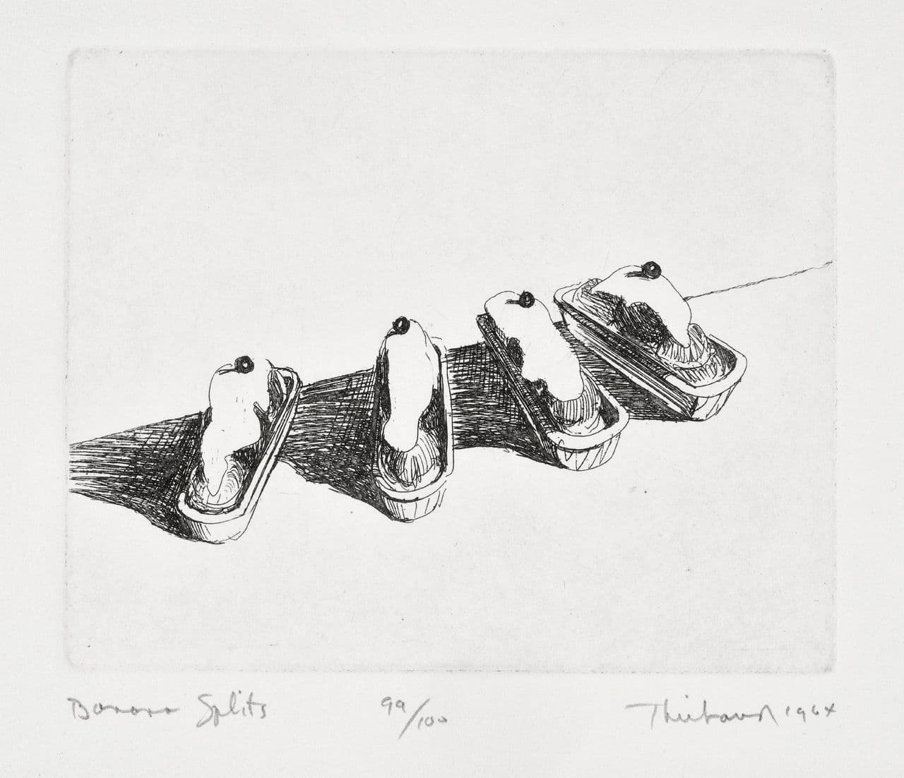 Banana Splits, from Delights series
Wayne Thiebaud
20th Century
1995.9.1.3 Banana Splits, from Delights series
