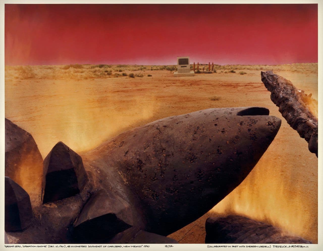 Ground Zero, 'Operation Gnome' (Dec. 10, 1961), 48 Kilometers Southeast of Carlsbad, New Mexico, from "Nuclear Enchantment"
Patrick Nagatani
20th Century
2022.157.18 Ground Zero, 'Operation Gnome' (Dec. 10, 1961), 48 Kilometers Southeast of Carlsbad, New Mexico, from "Nuclear Enchantment"