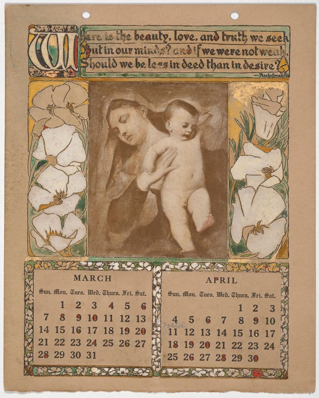 Innocence of Childhood Calendar - March/April 1909 Innocence of Childhood Calendar - March/April 1909