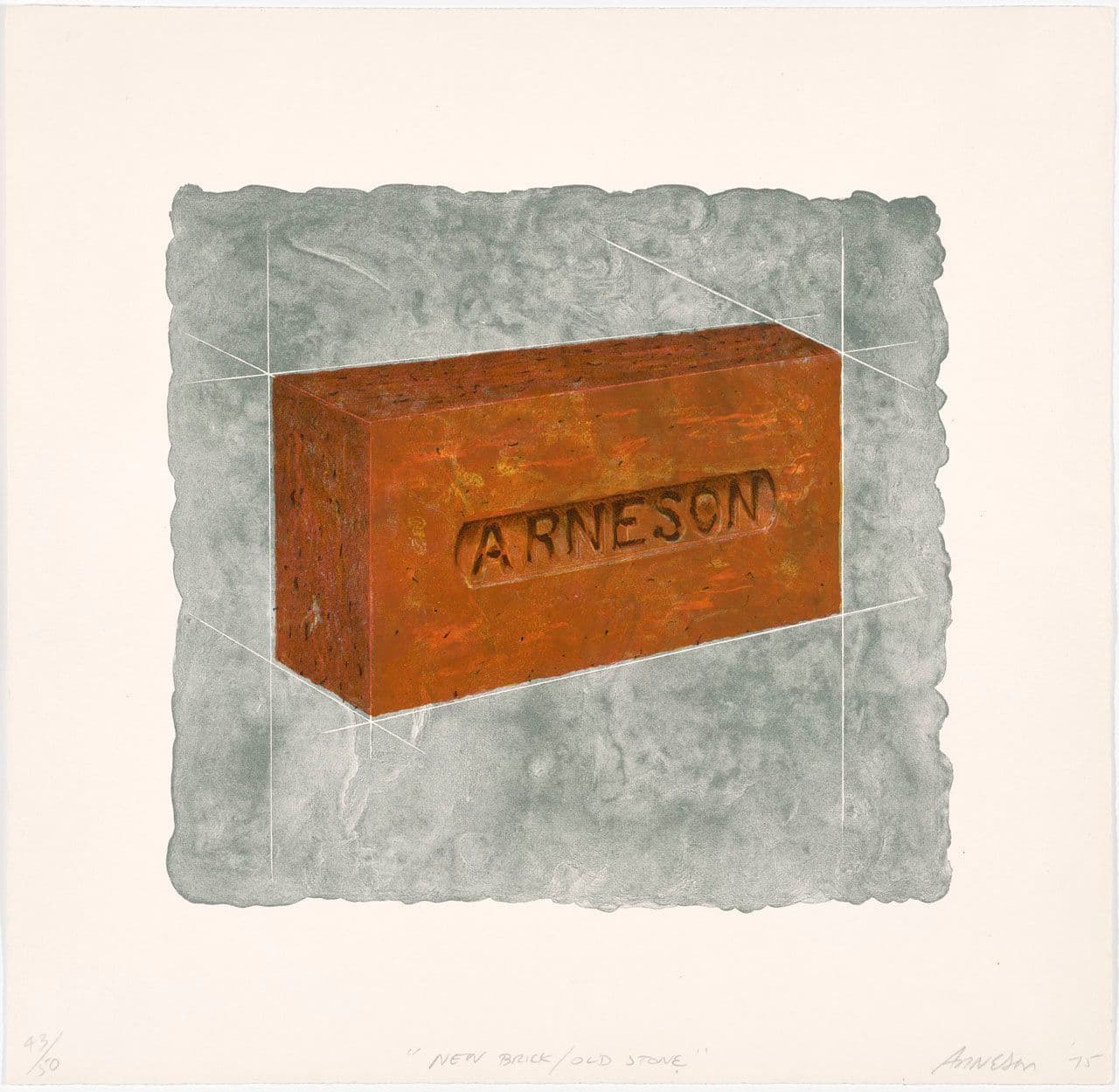 New Brick / Old Stone, from the "Brick Suite"
Robert Arneson
20th Century
2003.45.2.d New Brick / Old Stone, from the "Brick Suite"