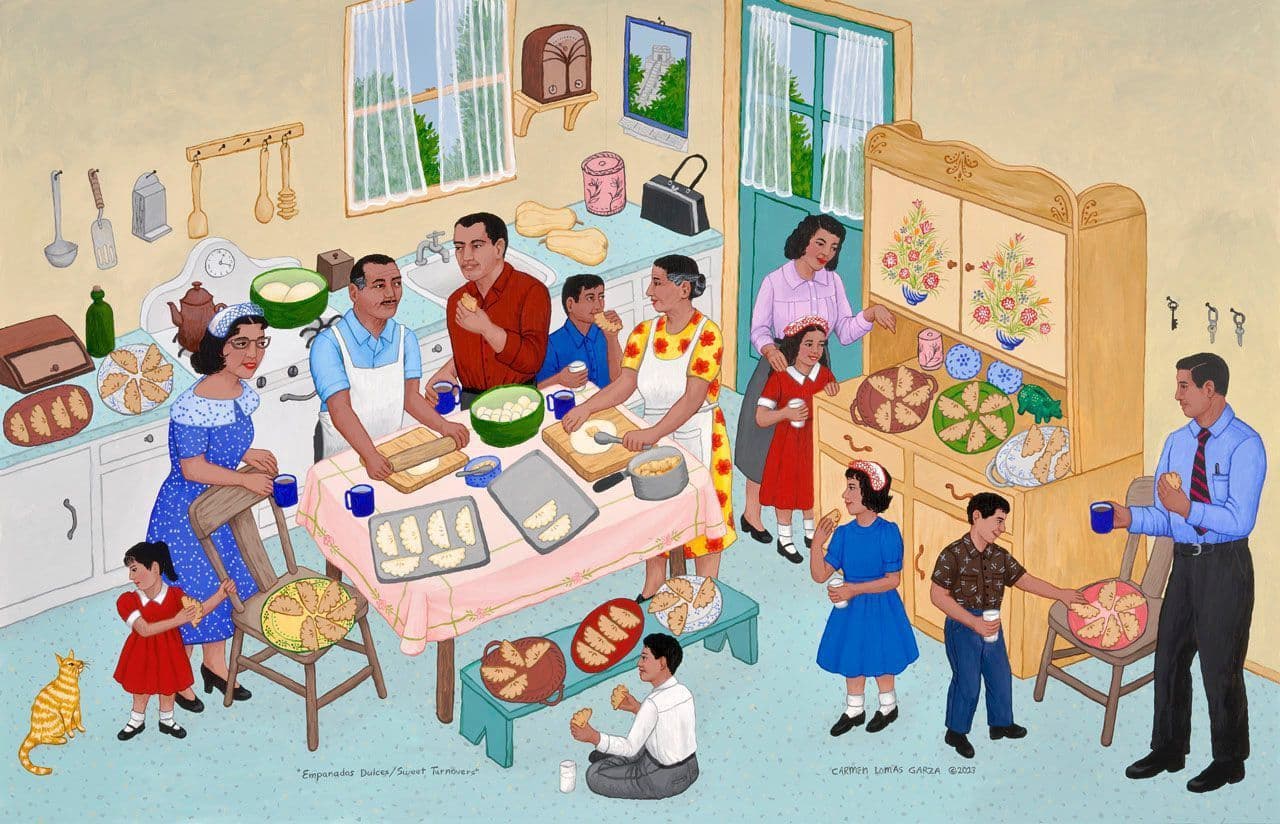 Empanadas Dulces/Sweet Turnovers
Carmen Lomas Garza
21st Century
2023.5.1 Empanadas Dulces/Sweet Turnovers