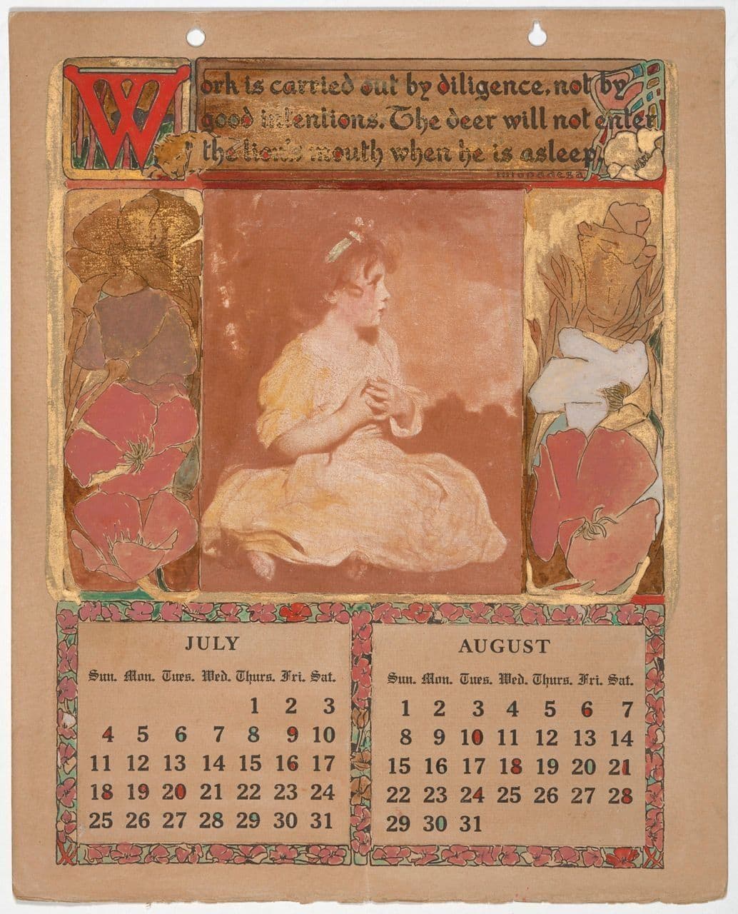Innocence of Childhood Calendar - July/August 1909
Lucia Kleinhans Mathews
20th Century
2025.19.4 Innocence of Childhood Calendar - July/August 1909