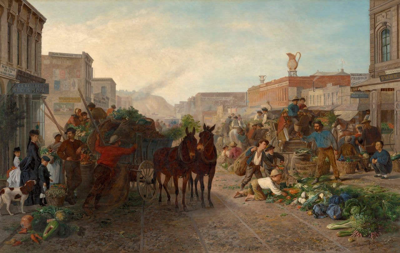 Market Scene, Sansome Street, San Francisco
William Hahn
19th Century
1872.411 Market Scene, Sansome Street, San Francisco