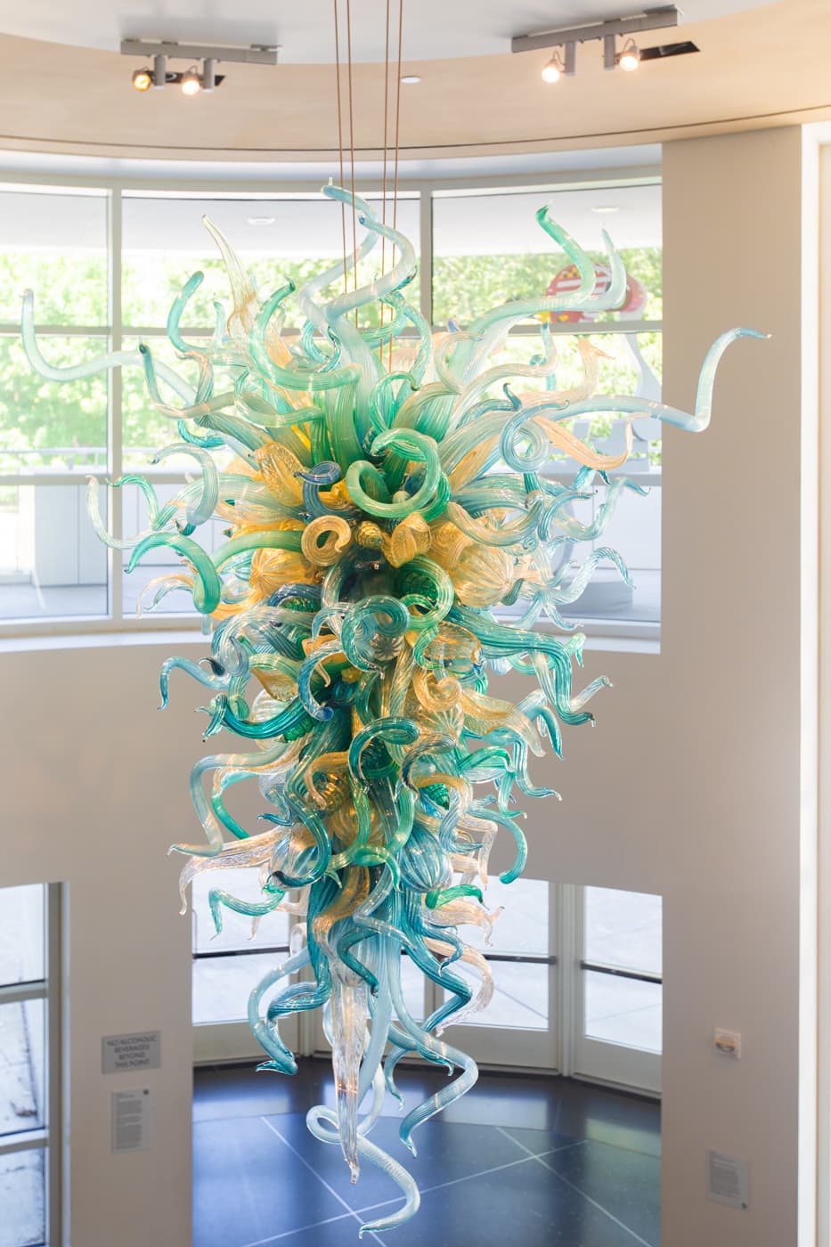 Dale Chihuly - Golden Teal Chandelier - 7-16-2026 Dale Chihuly - Golden Teal Chandelier - 7-16-2026