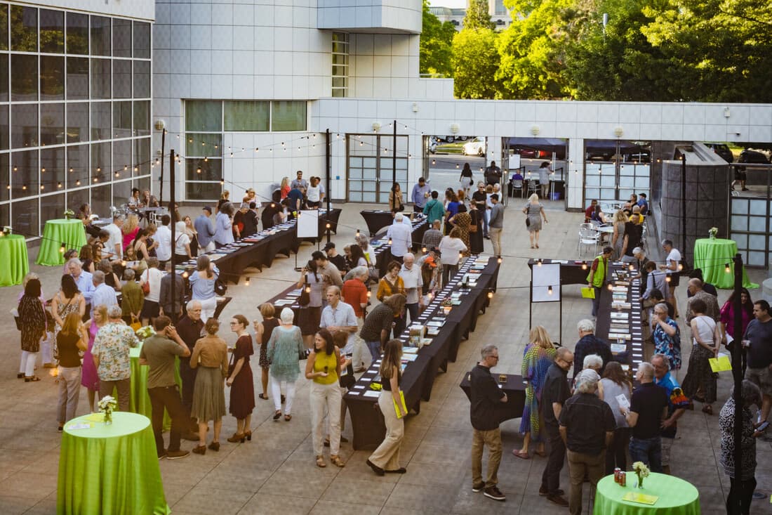 Image: Art Auction Preview Party Courtyard Image: Art Auction Preview Party Courtyard