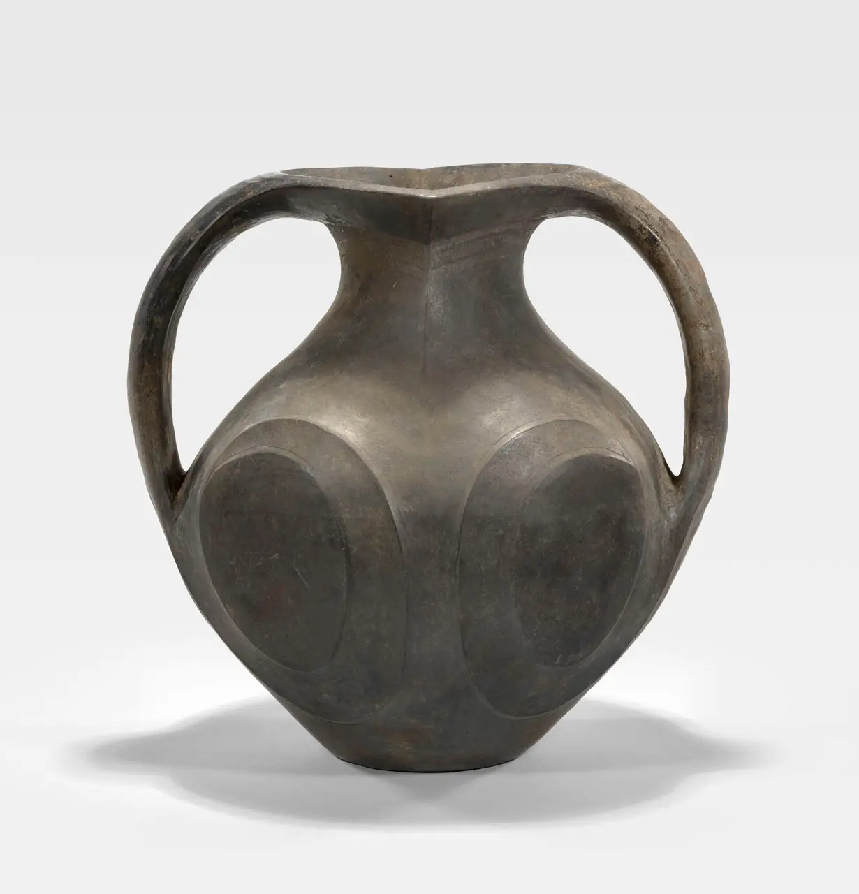 Chinese, Han dynasty (206 BCE–220 CE) Amphora with Two Handles, n.d. Earthenware, 13 x 12 3/4 x 11 in. Crocker Art Museum, gift of Gary Smith, 2021.90.1.